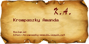 Krompaszky Amanda névjegykártya